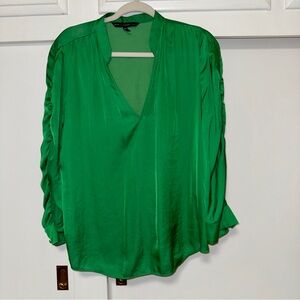 White House Black Market Vibrant Green Top